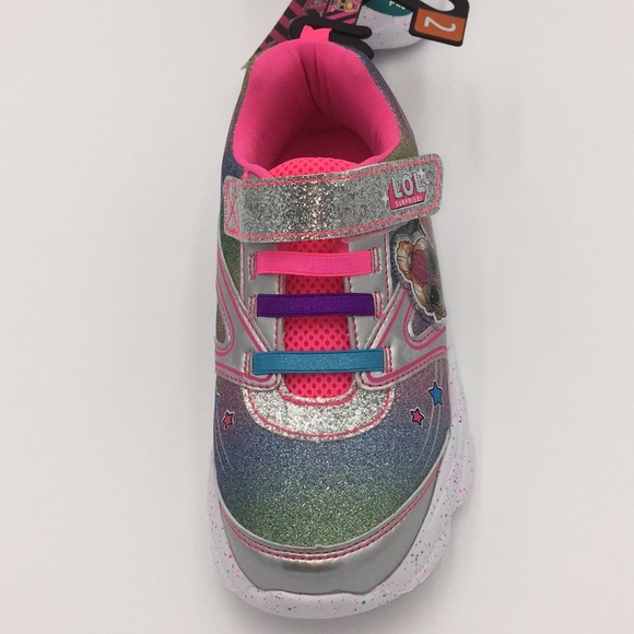 L.O.L. Surprise Girls Athletic Running Shoes Size 2 - Picture 12 of 16